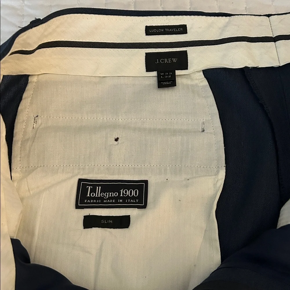 J. Crew Navy Ludlow Traveler Pants, Mens size W33 L32